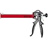 Zubehör zum Verfugen und Kleben: Die hochwertige Auspresspistole eignet sich für einfaches Auspressen von Standard-Kartuschen mit 150 ml und 300 ml Inhalt sowie für 1K-Kartuschen, wie etwa den fischer Montagemörtel GREEN und Spezialmörtel FIS