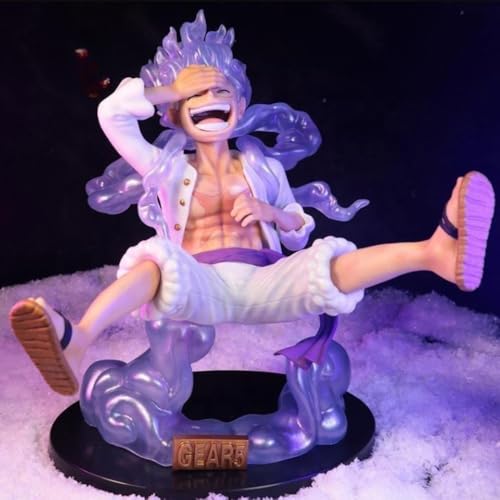 Image of FUNFOB Luffy Gear 5 Action Figure Height -15cm Collectible for Anime Fans Manga Weeb PVC Multicolour | Laugh - LFFY