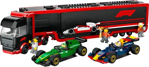 LEGO City F1 Truck with RB20 & AMR24 F1 Cars, Car Transporter Toy for RB & Aston Martin Formula 1 Teams - Image 2