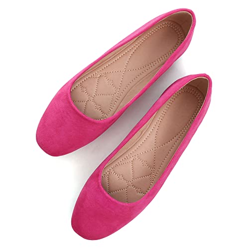 Image of ChaiRong Zhou Women Square Toe Ballets Flats Comfort Slip On Walking Shoes for Driving