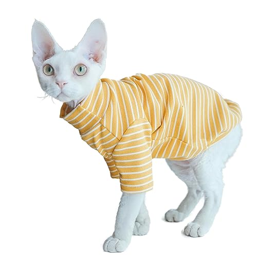 Sphynx Cats Warm Fleece Shirt Cat Turtleneck Undershirt Thermal H...