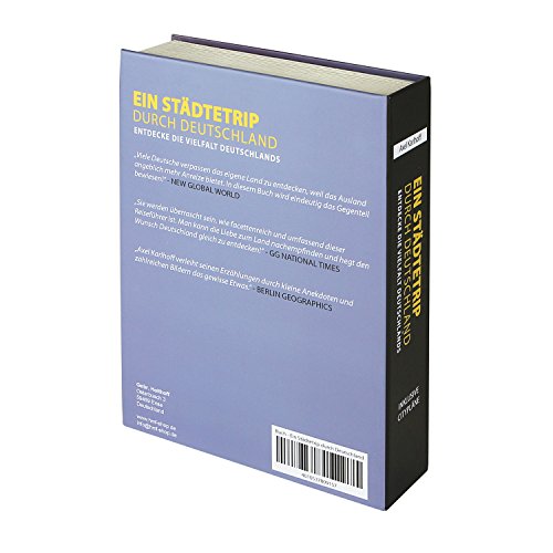 HMF 80915 Buchtresor Geldkassette Papierseiten | 23 x 15 x 4 cm | Städtetrip Deutschland