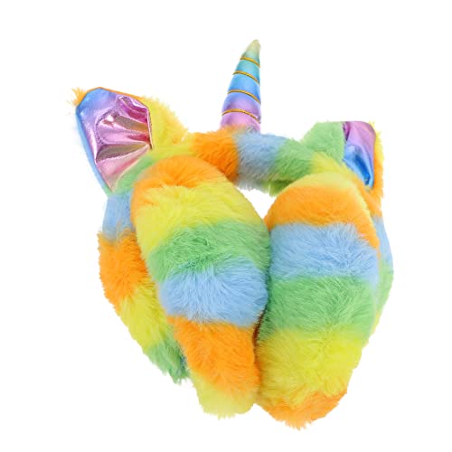 TOVINANNA Unicorn Earmuff Windproof Warm Plush Ear Cover for Travel Outdoor Activities