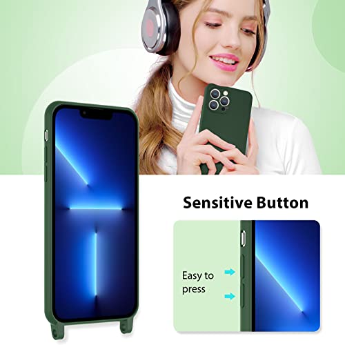 UEEBAI Capa de telefone com cordão transversal para iPhone 14 Pro Max 6,7 polegadas, capa de telefon