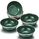 Sawysine 8 Pcs 6 Inch Enamel Camping Bowl Enamelware Mixing Bowls Camping Cookware for Outdoor Cooking...