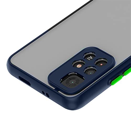 Image of Back Case Cover for Redmi Note 11T 5G Back Cover Shockproof Camera Protection Anti-Slip Grip PC TPU Smock Back Cover for Redmi Note 11T 5G (Blue)