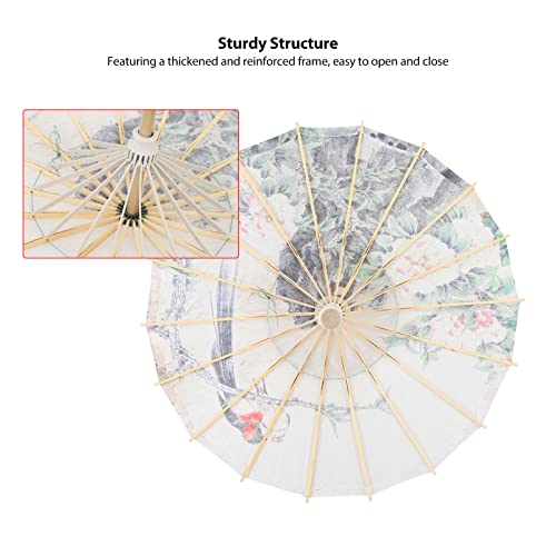flexman Oil Paper Umbrella, Decorative Chinese Japanese Handmade Umbrella, Vintage Oiled Paper Umbrella for Wedding Photography, Stage Scenes, Cosplay, Photography (Type 4)