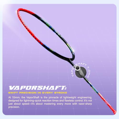 Image of Hundred Power Ray 900 Badminton Racket with Full Cover | 79 Grams | Maximum Tension ≤32 lbs