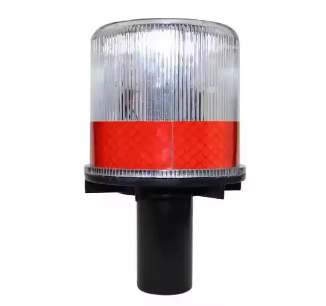 AHUJA INTERNATIONAL Solar High-Visibility Road Safety Signal Positioning Traffic 3W Cone Road Construction Guardrail Solar Blinker Warning Light with Emergency Beacon Flashing Light (Model 1)-picture-10