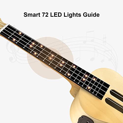 Populele U1 Concert ukulele de 23 pouces ukulélé, APPLICATION intelligente, ukulélé Trousse pour Débutants, Touche 72… - Les Beatles, Paul McCartney, John Lennon, RIngo Starr, George Harrison Populele U1 Concert ukulele de 23 pouces ukulélé, APPLICATION intelligente, ukulélé Trousse pour Débutants, Touche 72… – Image 5