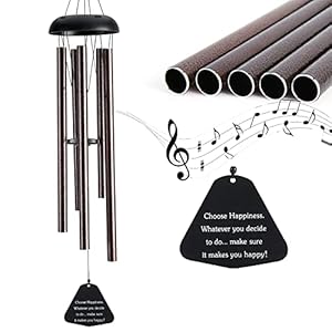 floatofly 91 cm windgong voor buiten, retro wind klokkenspel brons draaibaar decor hangend handwerk metalen hanger voor…