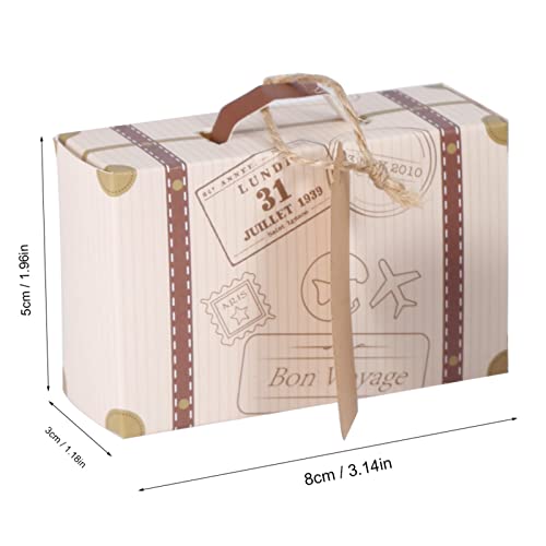 Yosoo Mini mala, conjunto de 50 peças/caixa de presente portátil de papelão para festa de casamento,
