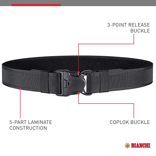Bianchi Accumold 7210 Duty Belt With Coplok Buckle -2" Belt Loop, 40-46, Black #TOP1