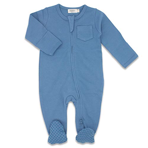Baby Schlafanzug aus 100% Bio-Baumwolle - Babykleidung für Jungen und Mädchen - Strampler mit Anti-Rutsch Sohle - Baby Erstausstattung Cover