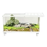 Acrylic Terrarium - Clear Ventilated Escape-Proof Reptile Enclosure, Transparent Lizard Keeper Habitat for Bearded Dragon Leopard Gecko Hermit Crab | Durable Acrylic Snail & Small Pet Tank