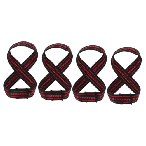 Mipcase 2 Pares Banda De Cintas De Levantamento Terra Figura 8 Pulseira De Levantamento De Peso Supo