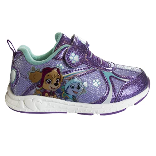 Nickelodeon Girls' Paw Patrol Sneakers - Laceless Led Light Up Shoes (Toddler/Little Kid), Size 8 Toddler, Purple #TOP1