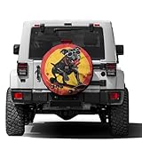 Foruidea Dog Skateboarding Spare Tire Cover with Backup Camera Hole Wheel Tire Cover Fit Trailer, RV, SUV and Many Vehicle 15inch