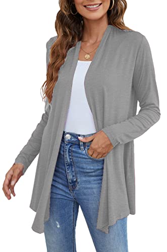 Image of Ladlop Women's Lightweight Open Front Cardigans Long Sleeve Casual Soft Drape Fall Cardigan