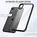 LoeoeL for iPhone XR Case Clear, Transparent Hybrid XR Phone Case [Hard Plastic & Soft Silicone Bumper] Acrylic Non Yellowing Thin Slim Protective Cover for Women, Black