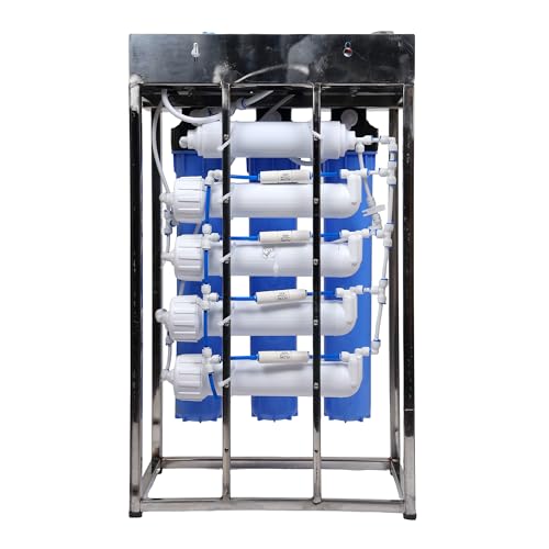 Image of Bluevua 50 LPH Commercial RO Water Purifier Plant with TDS Adjuster 50 Litre Blue Stainless Steel With TDS Adjuster