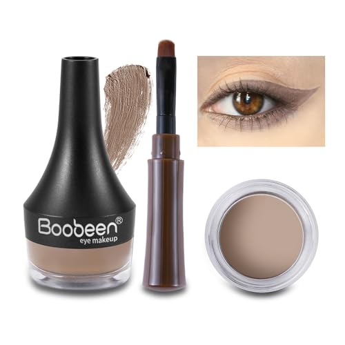 Eyeliner Gel Waterproof Eyeliner Maquillage des yeux en gel anti-calcaire Set de maquillage pour les yeux Longue tenue pour toute la journée Facile à appliquer (Blond)
