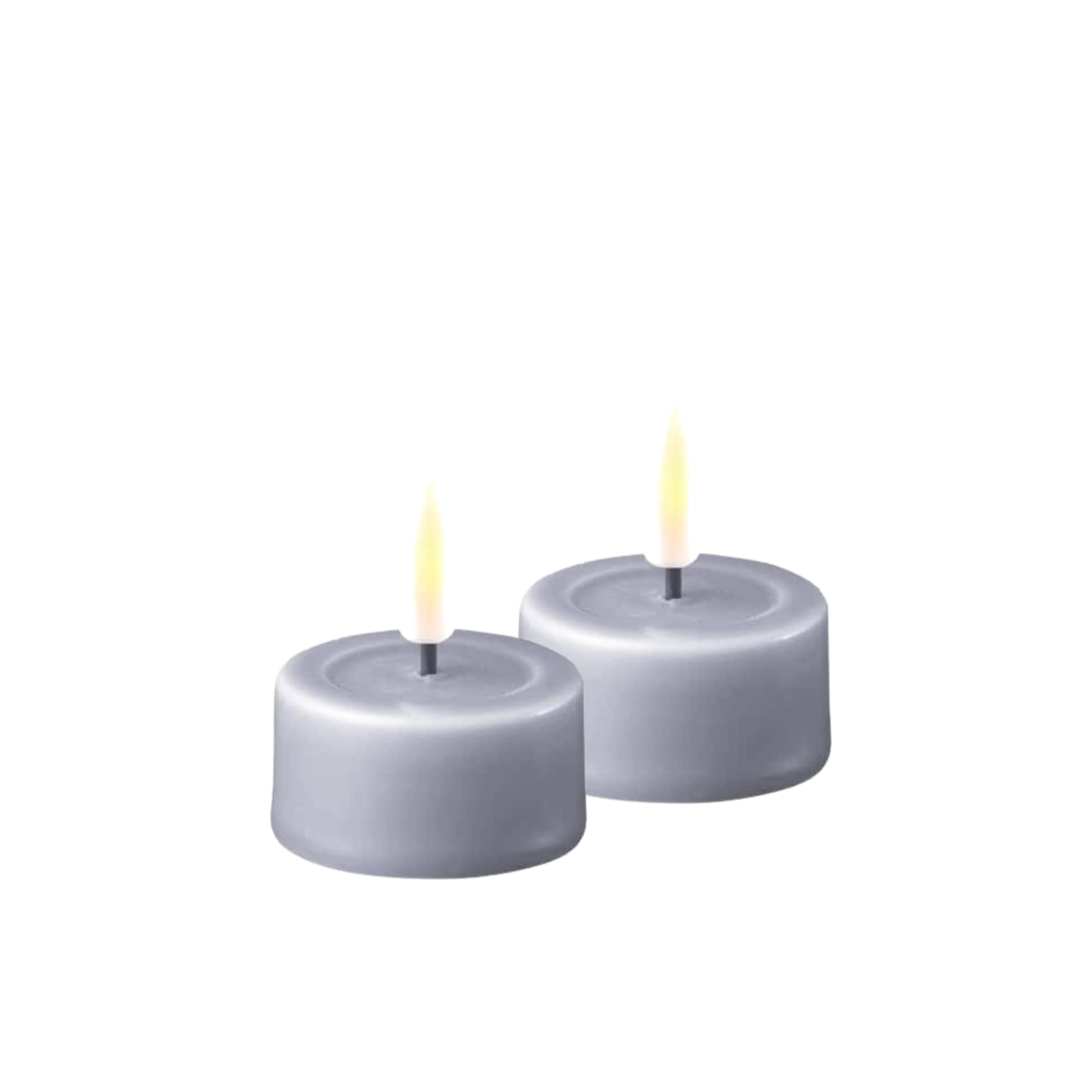 Deluxe Homeart Indoor Flameless LED Tealight Set - with Real Flame™ Technology - Battery Powered Candle (Dust Blue) — image 1