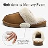 Litfun Women's Fuzzy Memory Foam Slippers Fluffy Winter House Shoes Indoor and Outdoor, Chestnut 6-6.5 #3