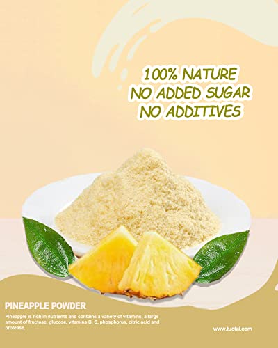 Freeze Dried Pineapple Powder,3.5Oz, Unsweetened Pineapple Powder, Gmo, Additive, And Filler Free #TOP3