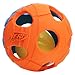 Nerf Dog Rubber Bash Ball Dog Toy with Interactive LED, Lightweight, Durable and Water Resistant, 3.5 Inches, for Medium/Large Breeds, Single Unit, Blue/Orange (3531)
