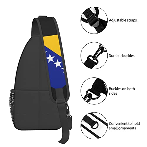 Mochila unisex de tiras cruzadas estilo Bosnia y Herzegovina miniatura 6