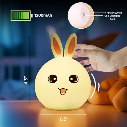 Add Cute Rabbit Night Lamp for Kids - Image 4