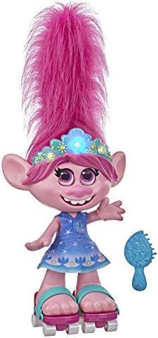 Trolls DreamWorks World Tour Dancing Hair Poppy Interactive Talking Singing Doll with Moving Hair, Toy for Girls and Boys 4 Years and Up