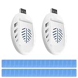 Nzkeuf Mückenstecker, 2 PCS Tragbare USB Elektrische Mückenschutz Killer mit 120 Mückenschutztabletten, Tragbare Steckdosen-Mückenschutz, Mückenabwehr Outdoor, für Wandern Outdoor Sommer Zuhause