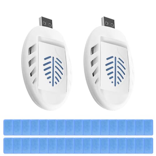 Nzkeuf 2PCS Portátil USB Repelente de Mosquitos Eléctrico con 120 Reemplazable Pastillas, USB-Repelente Mosquitos Eléctrico, USB Mosquito Killer, para Exterior e Interior