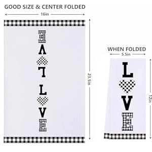 LXOMILL Farmhouse Kitchen Towels, Black and White Kitchen Decor, Buffalo Plaid Dish Towels, Decorative Country Checkered Kitchen Towels LXOMILL Farmhouse Kitchen Towels Black and White Kitchen Decor Buffalo Plaid Dish Towels Decorative Country Checkered Kitchen Towels