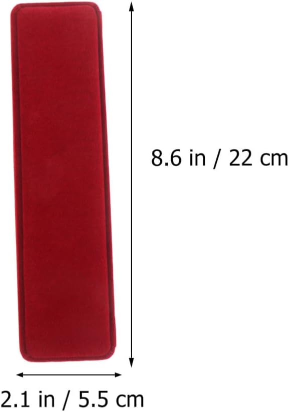 2pcs Red Flannel Jewelry Box Necklace Organizer Storage Case image 2