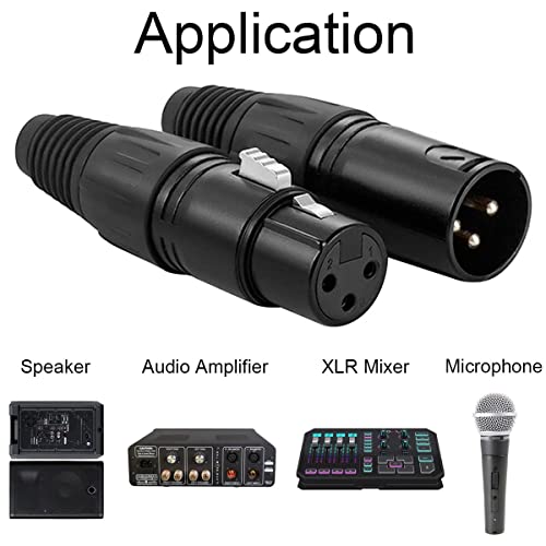 Image of DEVICE OF URBAN INFOTECH XLR Connectors, 3 Pin Male & 3 Pin XLR Female Connector for Microphone Audio Socket for High Conductivity & Ultra-Low Noise Solder Connector (Pack of 10)