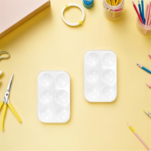 Paleta rectangular de acuarela PRETYZOOM con 6 compartimentos set de 40 6