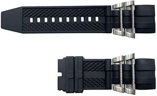 for Invicta Reserve Jason Taylor Bolt Zeus Watch Bands Replacement Strap with Metal Inserts - Black Rubber Silicone Invicta Watch Strap