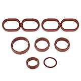 Engine Oil Filter Housing O Ring Seal Kit 7PCS Compatible with 2014-2021 Chrysler Dodge Jeep Ram 200 300 Pacifica Charger Cherokee Wrangler 1500 ProMaster 3.6L 3.2L Replaces# 68191356AA (Red)