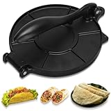 Prensa de Tortilla Aleación Aluminio, Máquina para Hacer Tortillas Quesadilla Antiadherente Alta Resistente 20cm,...