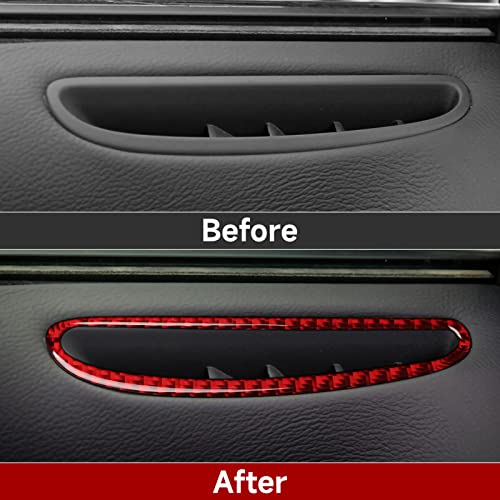 Image of Car Door Air AC Outlet Vent Decals for 2011-2023 Chrysler 300 / 300C / 300S / Limited /Touring /Base Accessories Carbon Fiber Interior Stickers