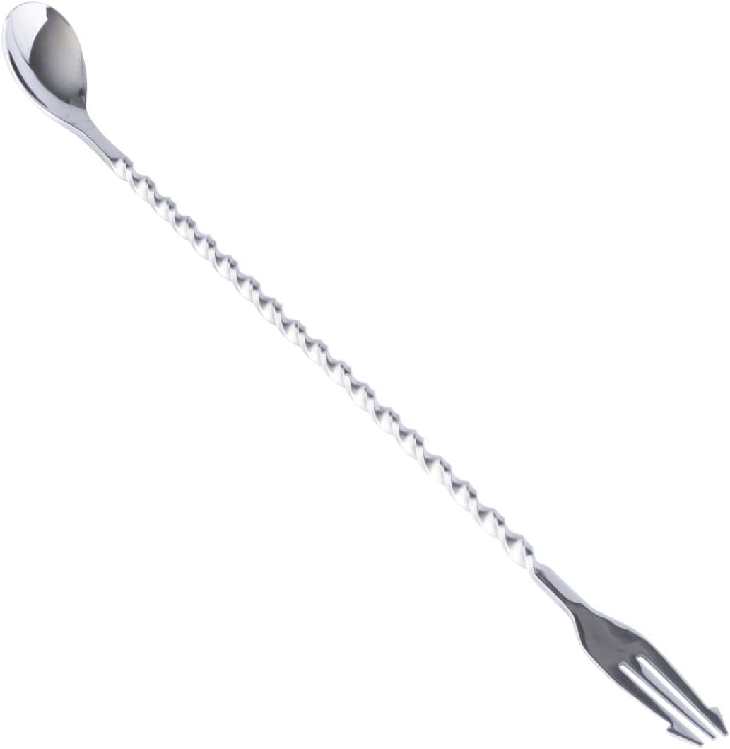Spiral Bar Spoon, Small, Right Hand, Stainless Steel, Cocktail, Long Spoon, Stirring Spoon, Bartender, Professional Favorite
