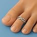 DARSHRAJ Sterling Silver Toe Ring for Woman | BichhiyalFootOrnament|FootwearJewelry|Barefoot|Pedal|925 Stamp| | Footring | Minimal |Band | OpenBand For Finger | Handmade | Plain| Eye Style