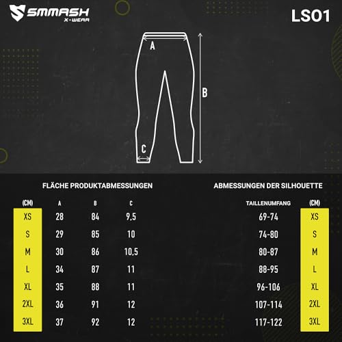 Foto von SMMASH Kompressionshose Herren Laufhose Lang Leggings Sportleggings Für Männer Atmungsaktiv Second Skin Technologie Running Hose