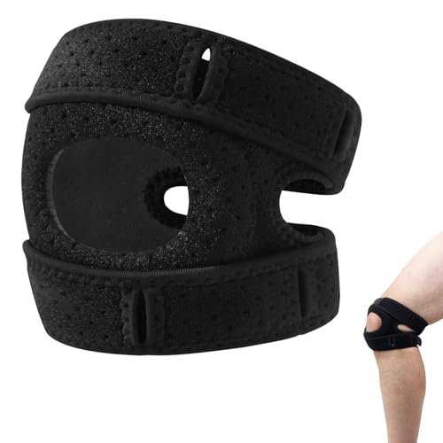 Ekukeon Rodillera Estabilizadora de Rótula, Rodillera con Almohadilla de Gel para Rótula, Rodillera Rotuliana Ajustable Deportivas para Deportes, Fitness y Alivio del dolor Articular -Negro