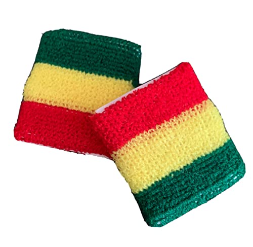 Nayt Rasta Wristband 1 Pair Red Yellow Green