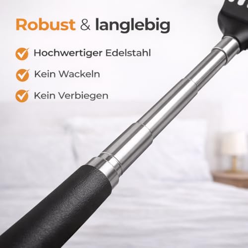 4x Rückenkratzer Teleskop: Breite Kratzhand als Massagegerät und Rückenkrauler 3