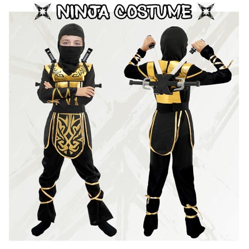 Disfraz Ninja para Niños Halloween, Set con Juguetes miniatura 3